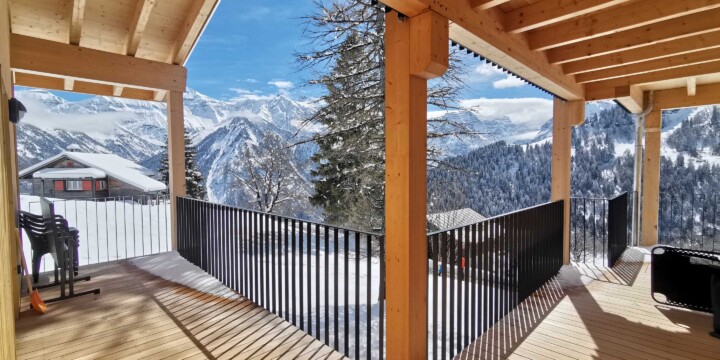 Balkon im Winter